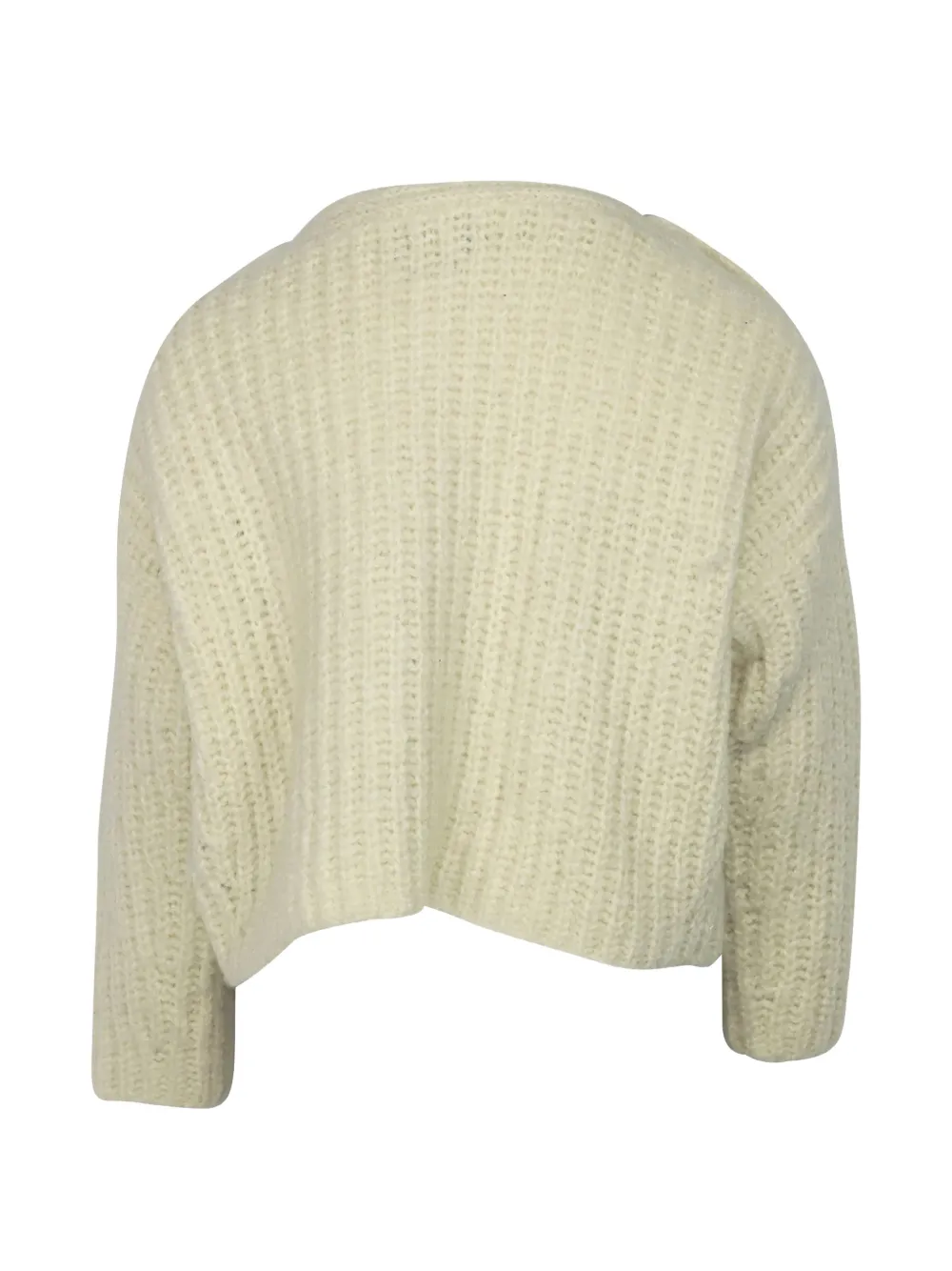 Button-Detail Oversized Sweater