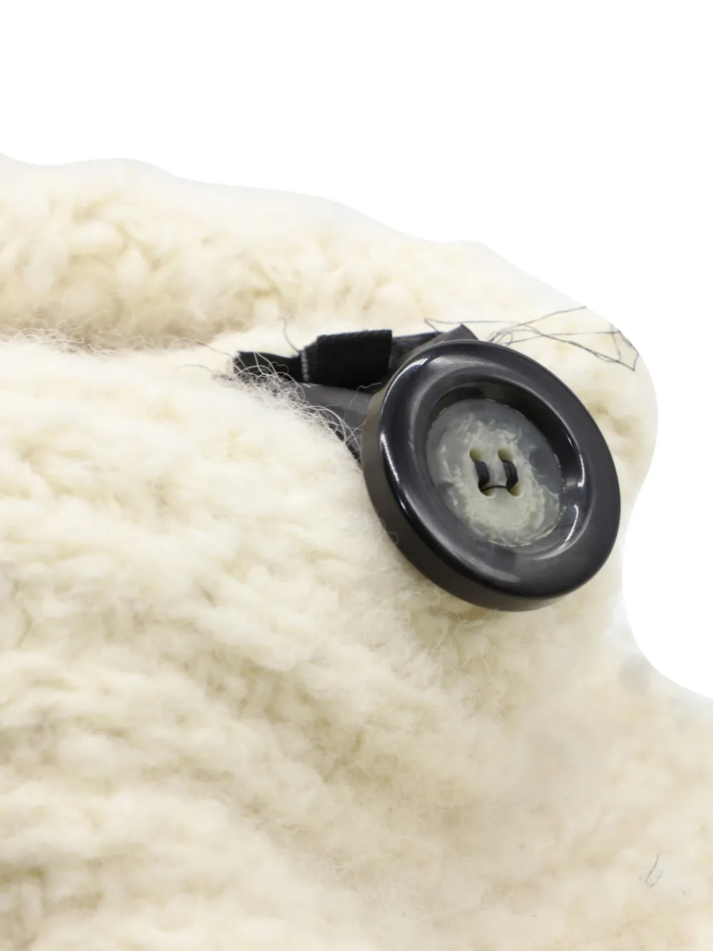 Button-Detail Oversized Sweater
