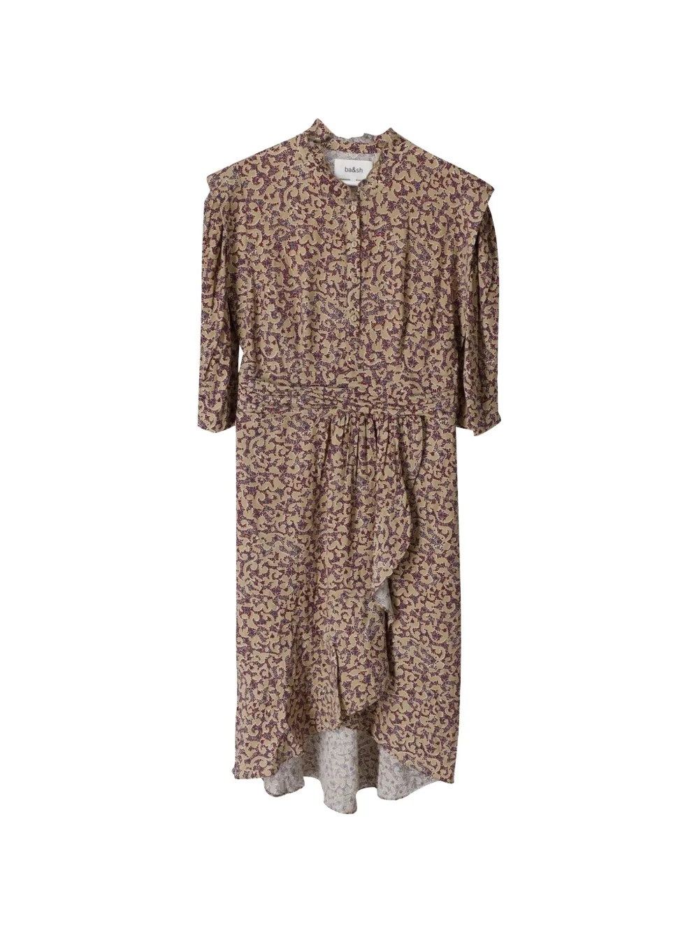 Ba&Sh ruffled floral-print dress - Toni neutri