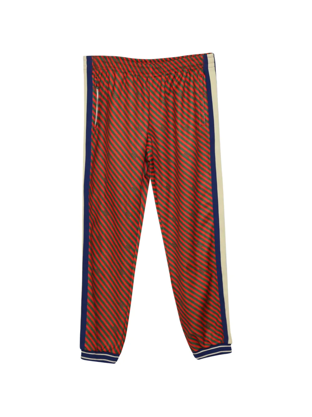 Gucci Pre-Owned diagonal-stripe track pants - Rosso