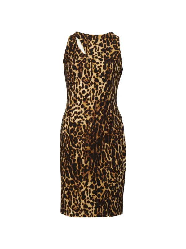 Ralph Lauren Vintage leopard-print Keyhole Dress | Brown | FARFETCH GE