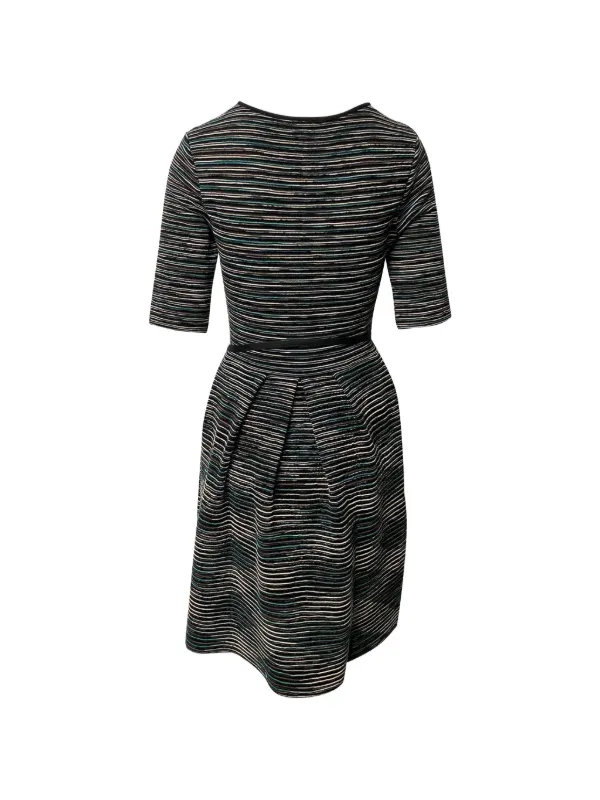vintage missoni dress Metallic Knit up in lam viscose with raschel knit and micro zigzag pixel Vintage 70s Missoni Knit Dress