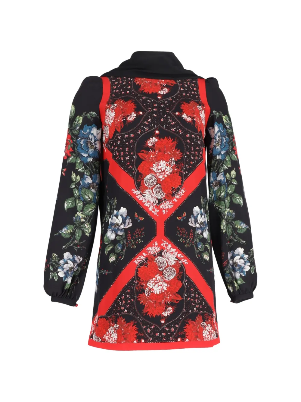 Alexander McQueen Pre-Owned printed scarf mini dress - Nero