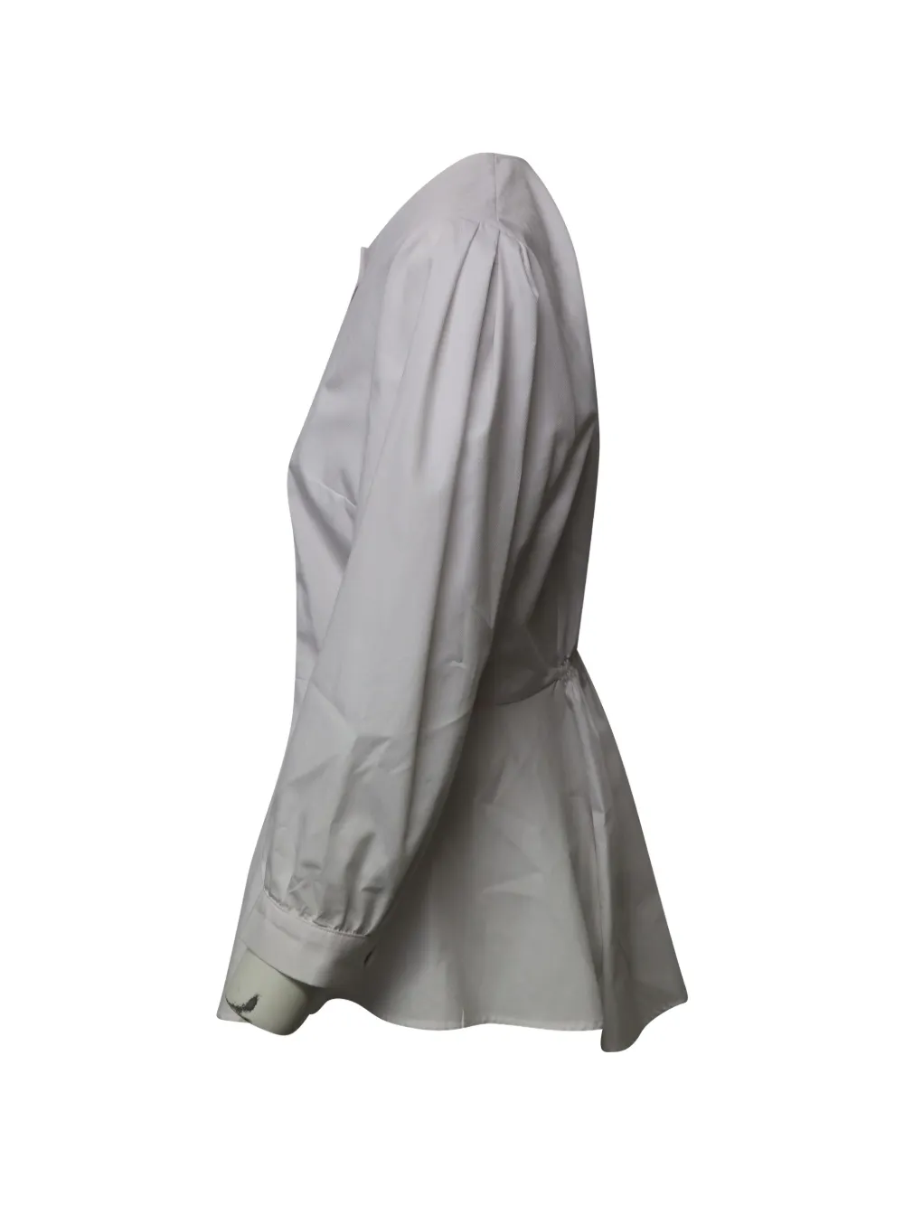  Alexa Chung Crew-neck Quarter-sleeve Shirt - Grey 