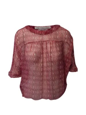 Isabel Marant Vintage ポルカドット ラッフルブラウス | ピンク