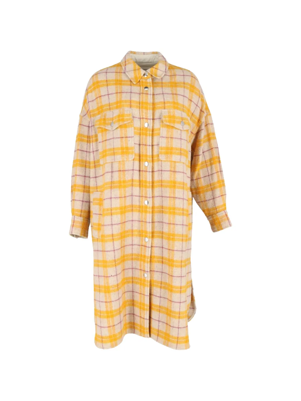 Isabel Marant Vintage Fontia checked buttoned coat - Toni neutri