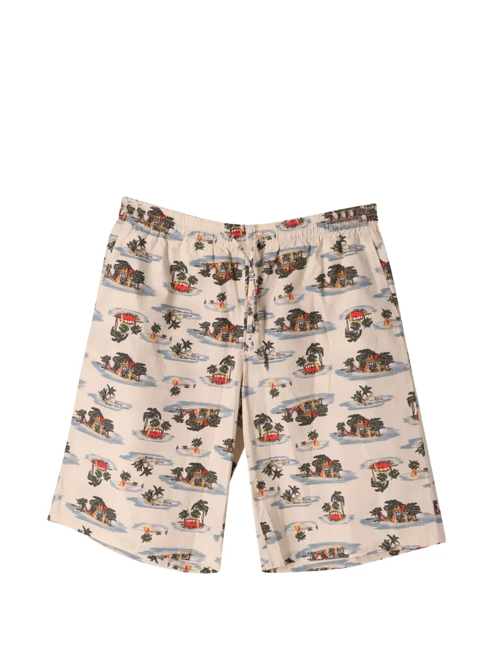 Bottega Veneta Pre-Owned printed drawstring shorts - Toni neutri