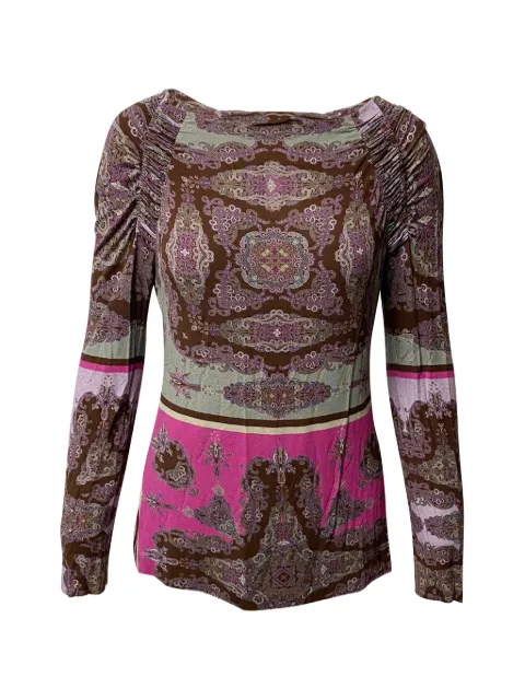 Etro Vintage paisley-print long-sleeve top