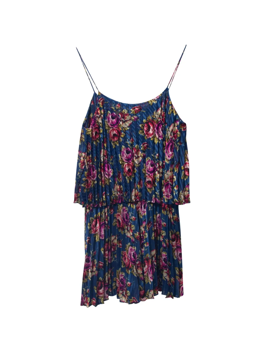 Pleated Floral Playsuit