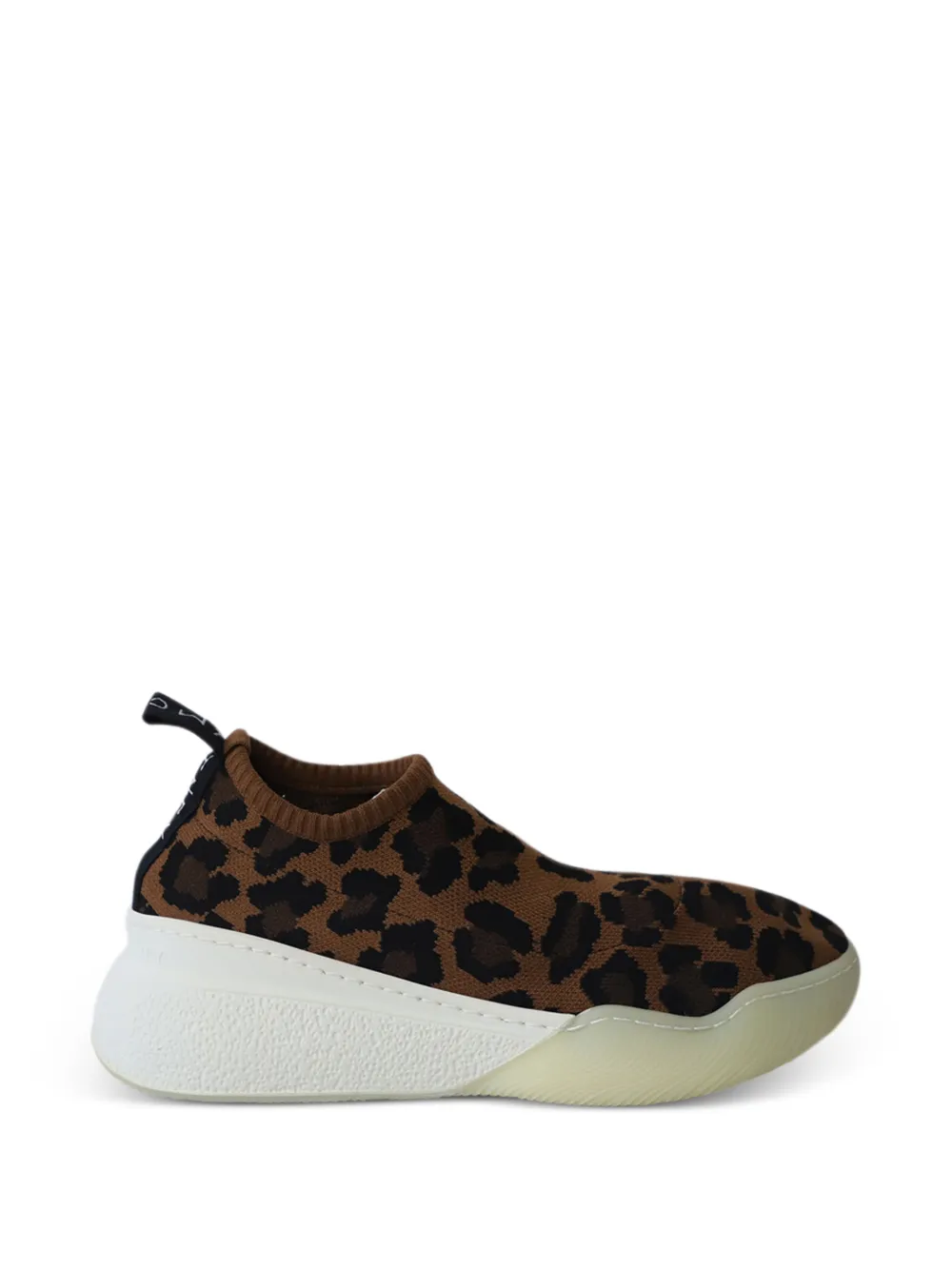 Stella McCartney Pre-Owned slip-on leopard-print sneakers - Marrone