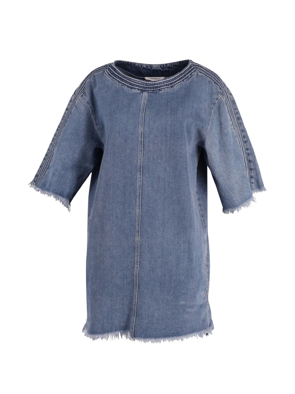Chloé Vintage frayed-edge denim dress - Blu