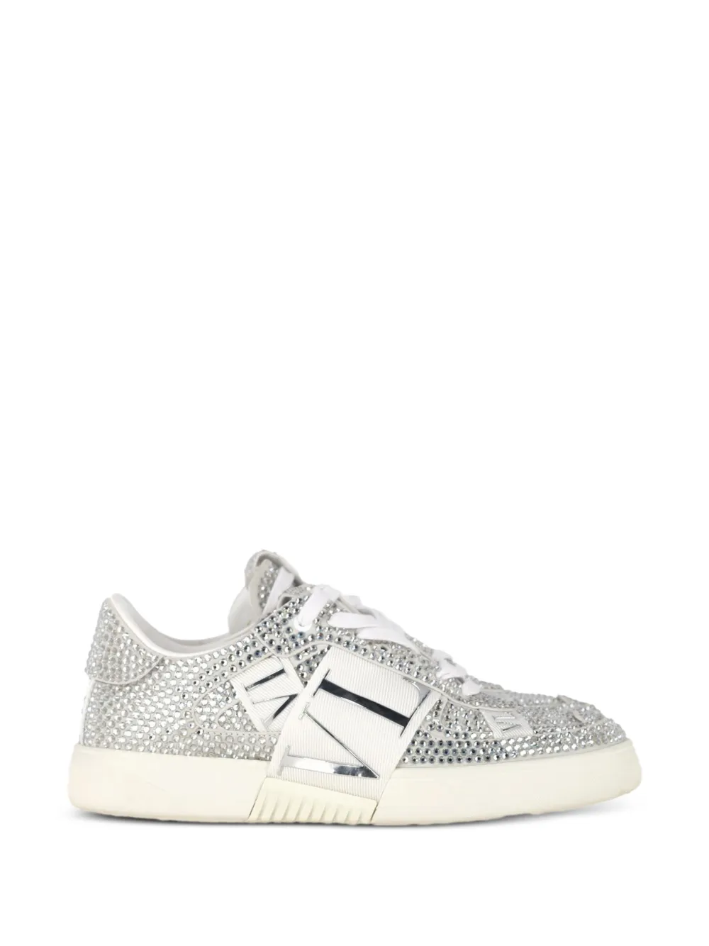 Valentino Garavani Pre-Owned VL7N crystal-embellished sneakers - Bianco