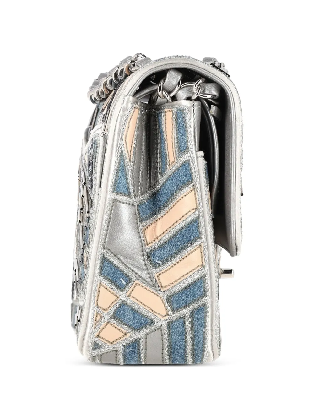 Medium Double Flap Patchwork Shoulder Bag