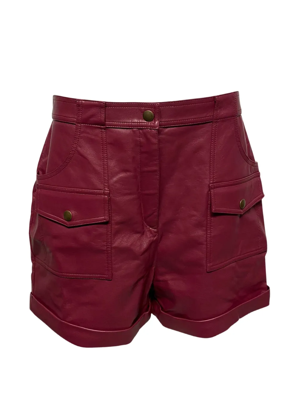 Philosophy Di Lorenzo Serafini leather pocket shorts - Rosso