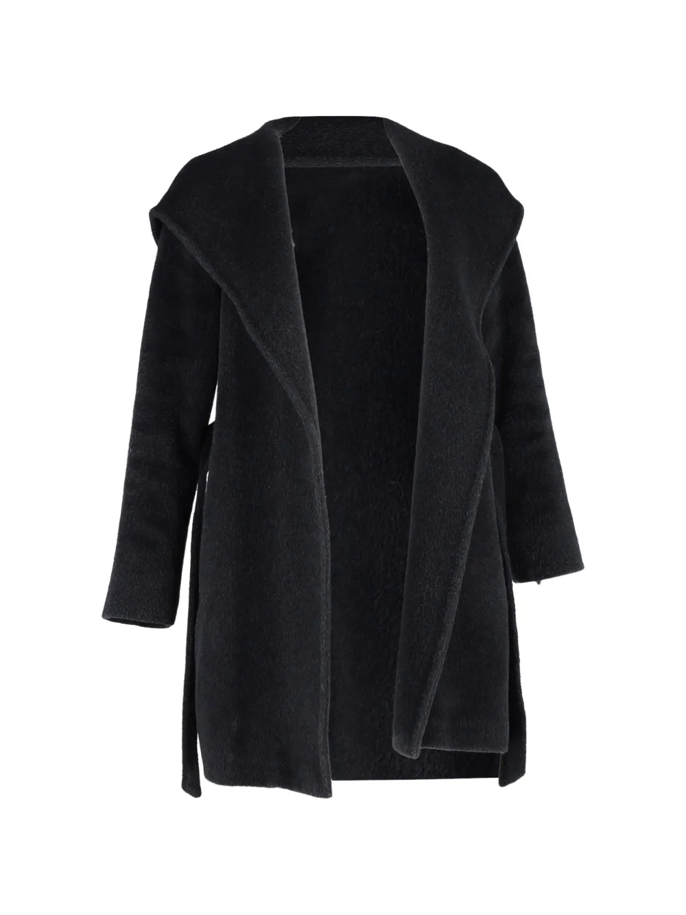Max Mara hooded belt coat - Schwarz
