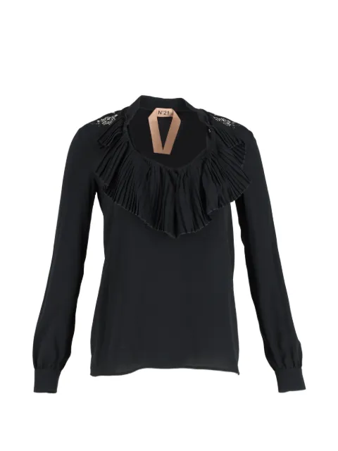 Nº21 embellished silk blouse