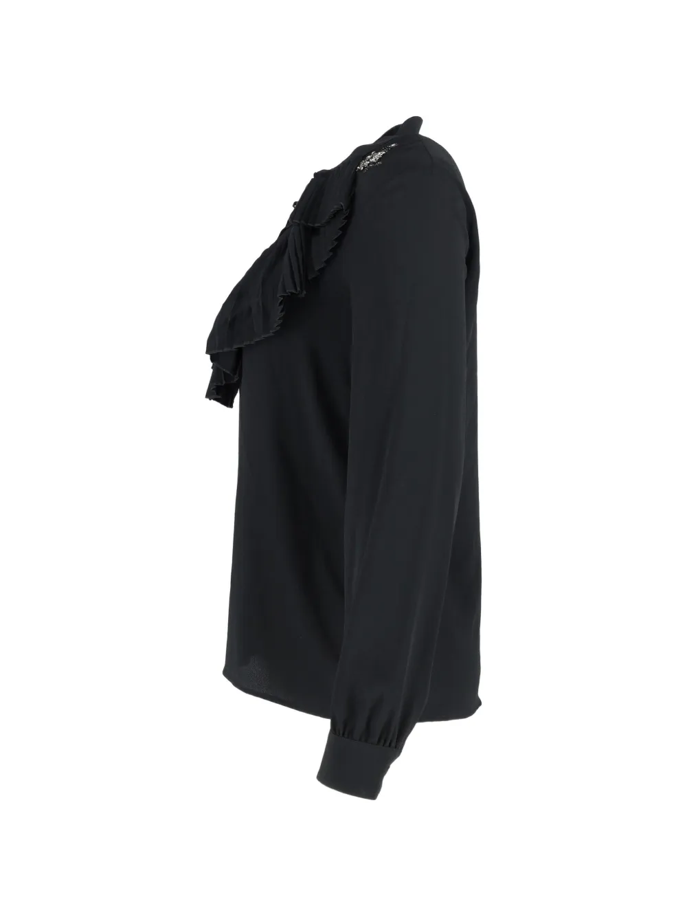  Nº21 Embellished Silk Blouse - Black 