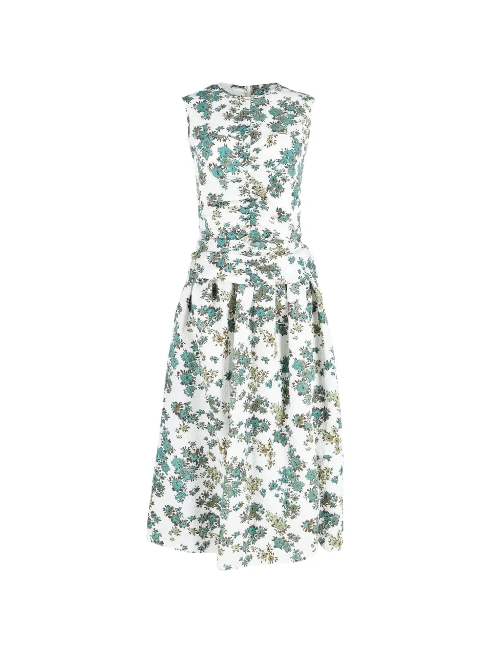 Victoria Beckham floral-print midi dress - Bianco