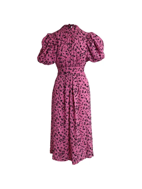 ROTATE BIRGER CHRISTENSEN vestido midi con estampado floral y mangas farol