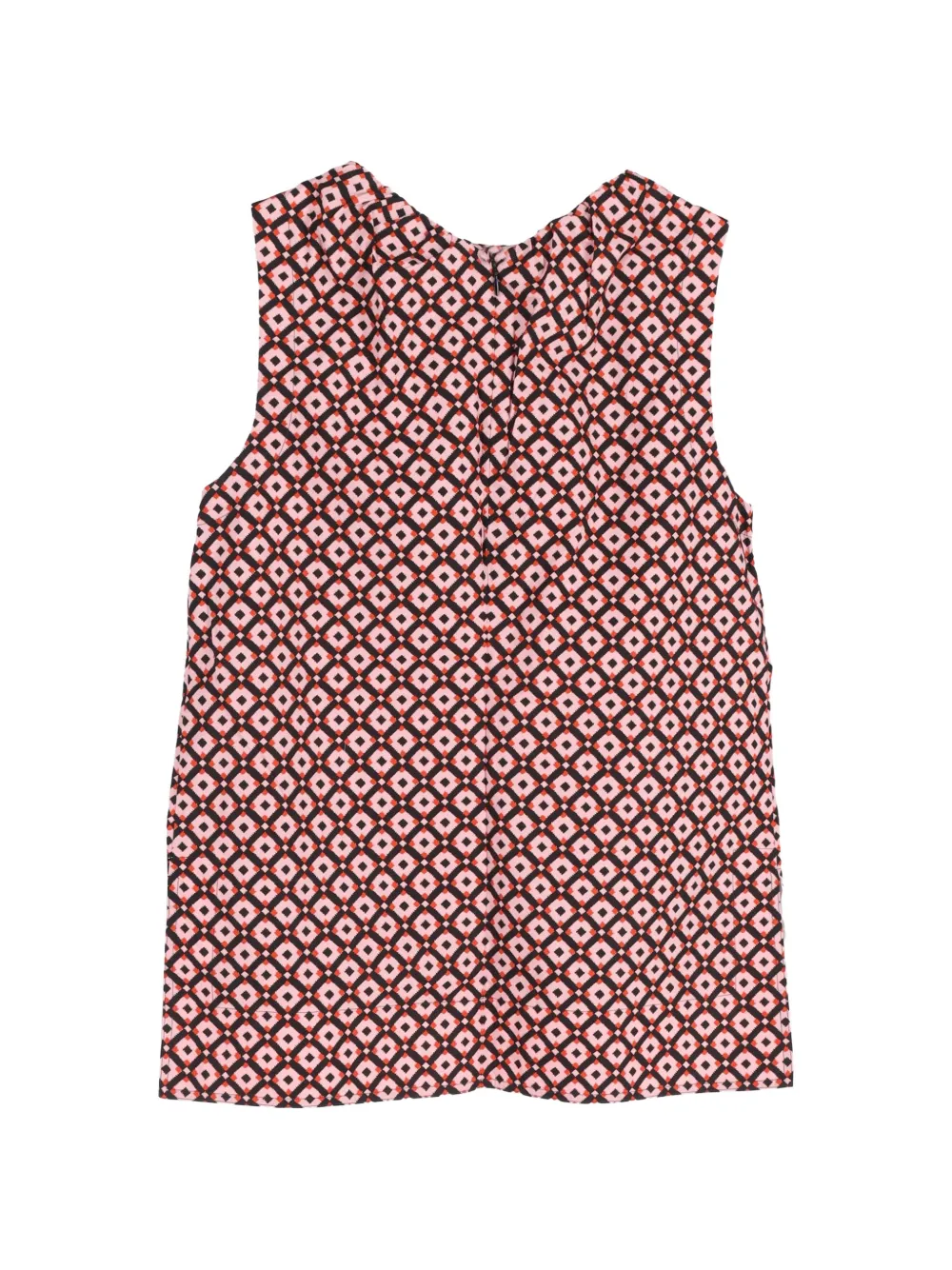 Patterned Sleeveless Blouse