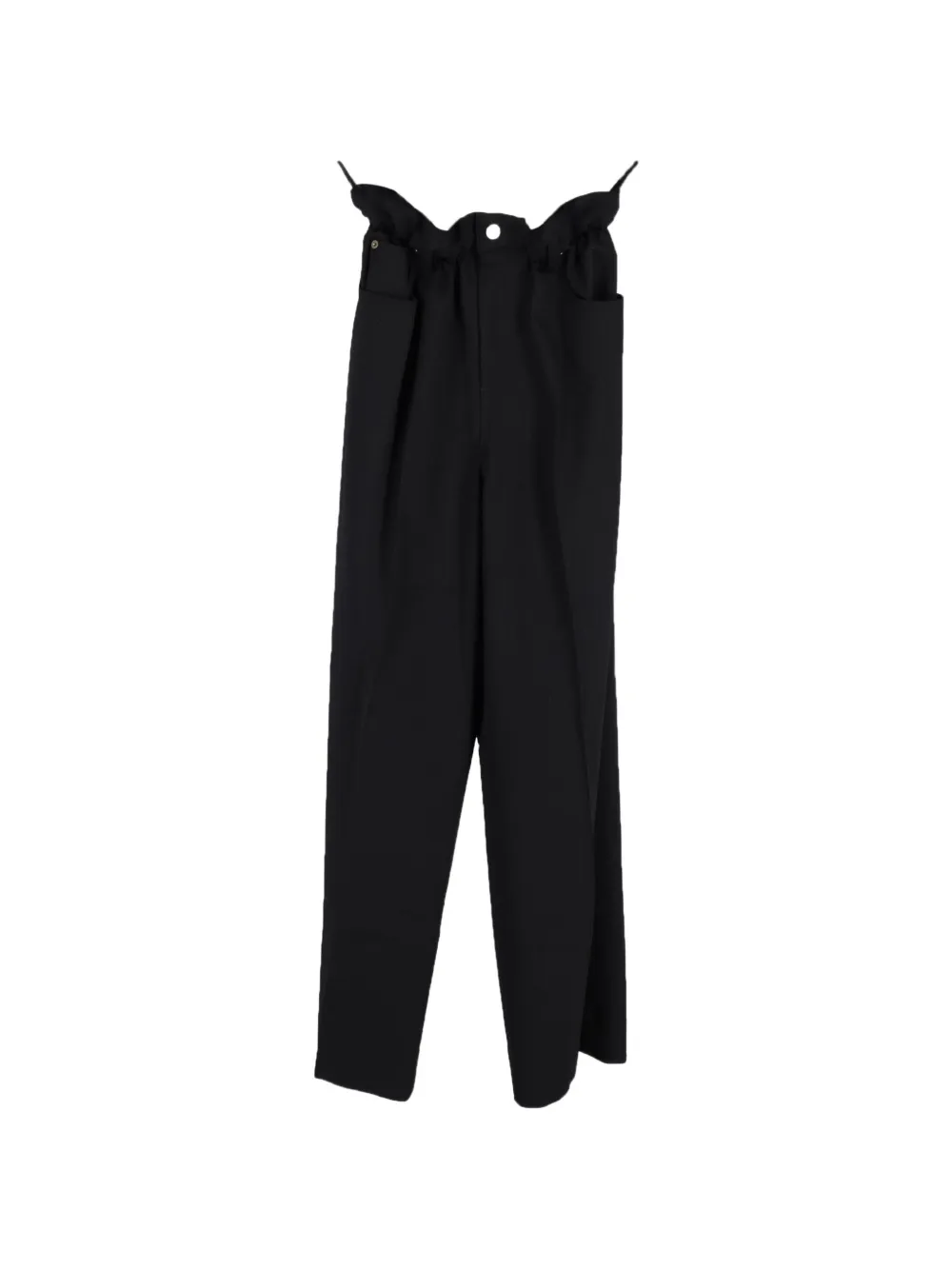 Pre-owned Miu Miu Straight-leg Trousers In Black