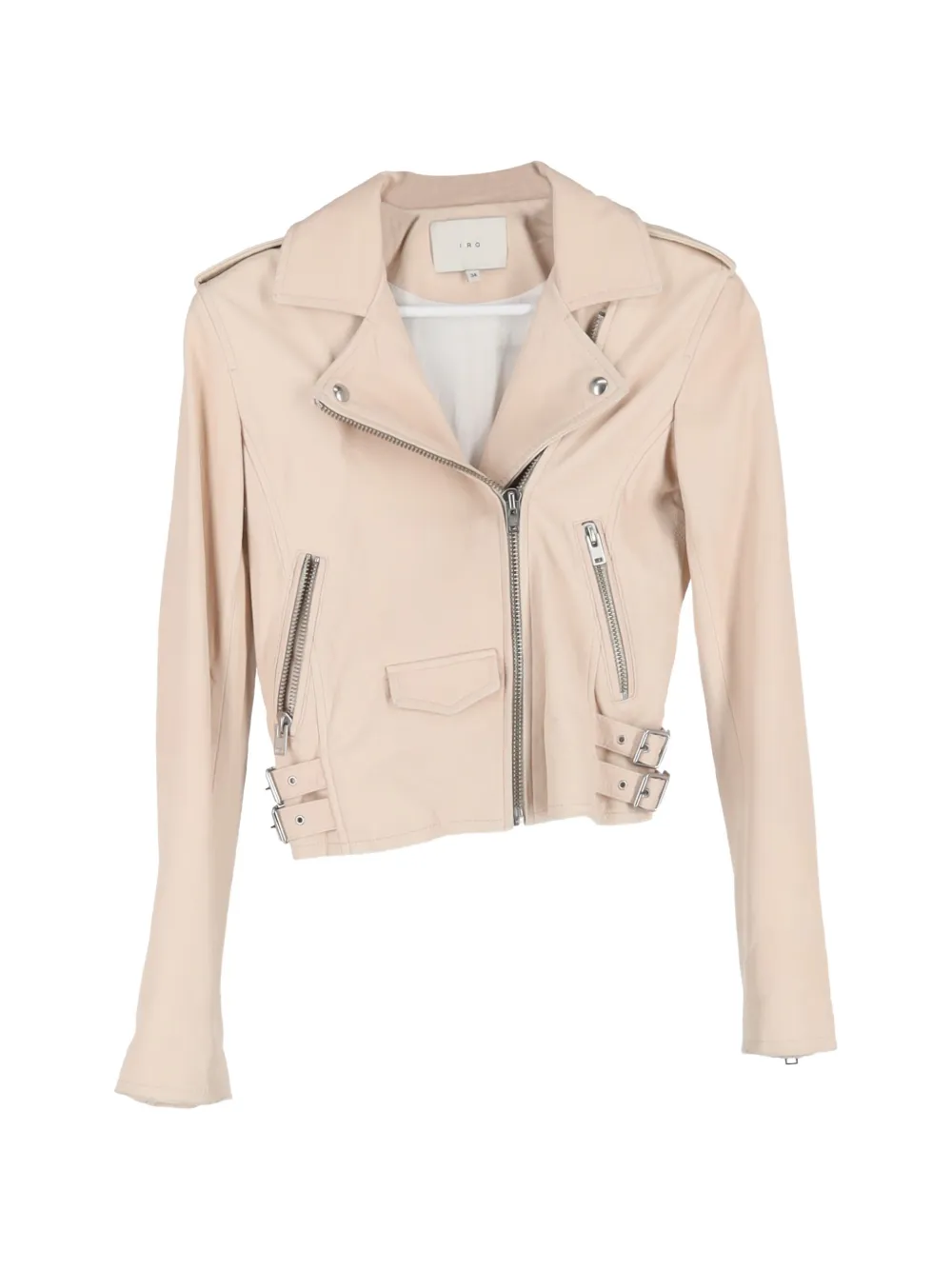 Pre-owned Iro Zipped Leather Biker Jacket In Neutral