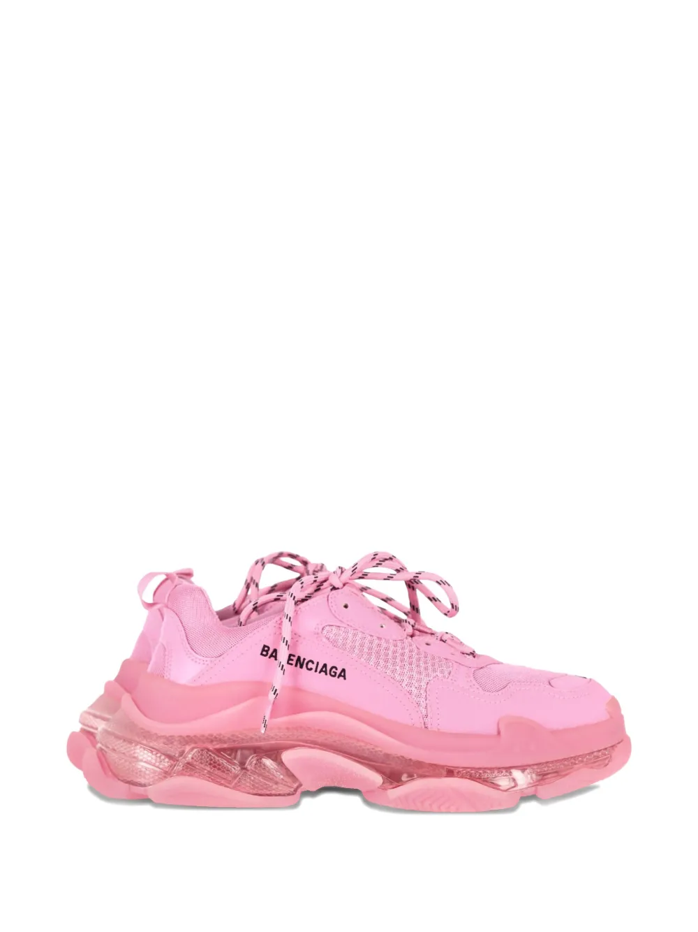 Balenciaga Pre-Owned triple S clear-sole sneakers - Rosa