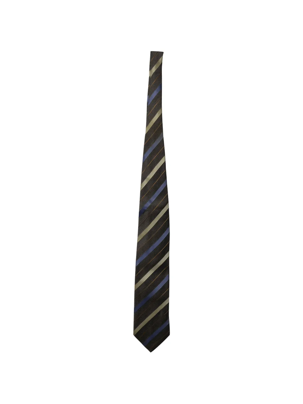 Ermenegildo Zegna Vintage striped silk tie - Marrone