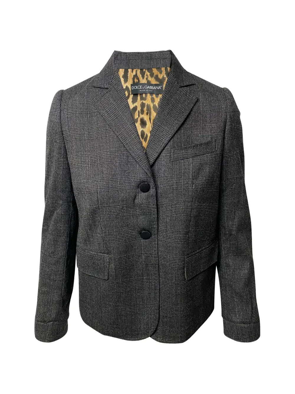 Dolce & Gabbana Pre-Owned check-patern long-sleeve blazer - Grigio