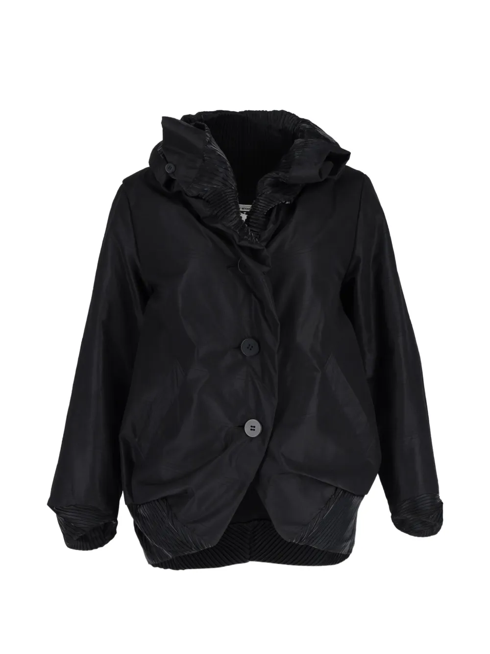 Issey Miyake Pre-Owned Fete pleated collar jacket - Nero