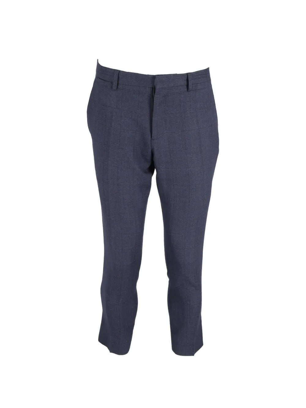 Burberry Pre-Owned plaid slim trousers – Blue