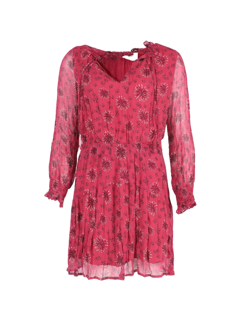 Ba&Sh printed long-sleeve mini dress - Rosso