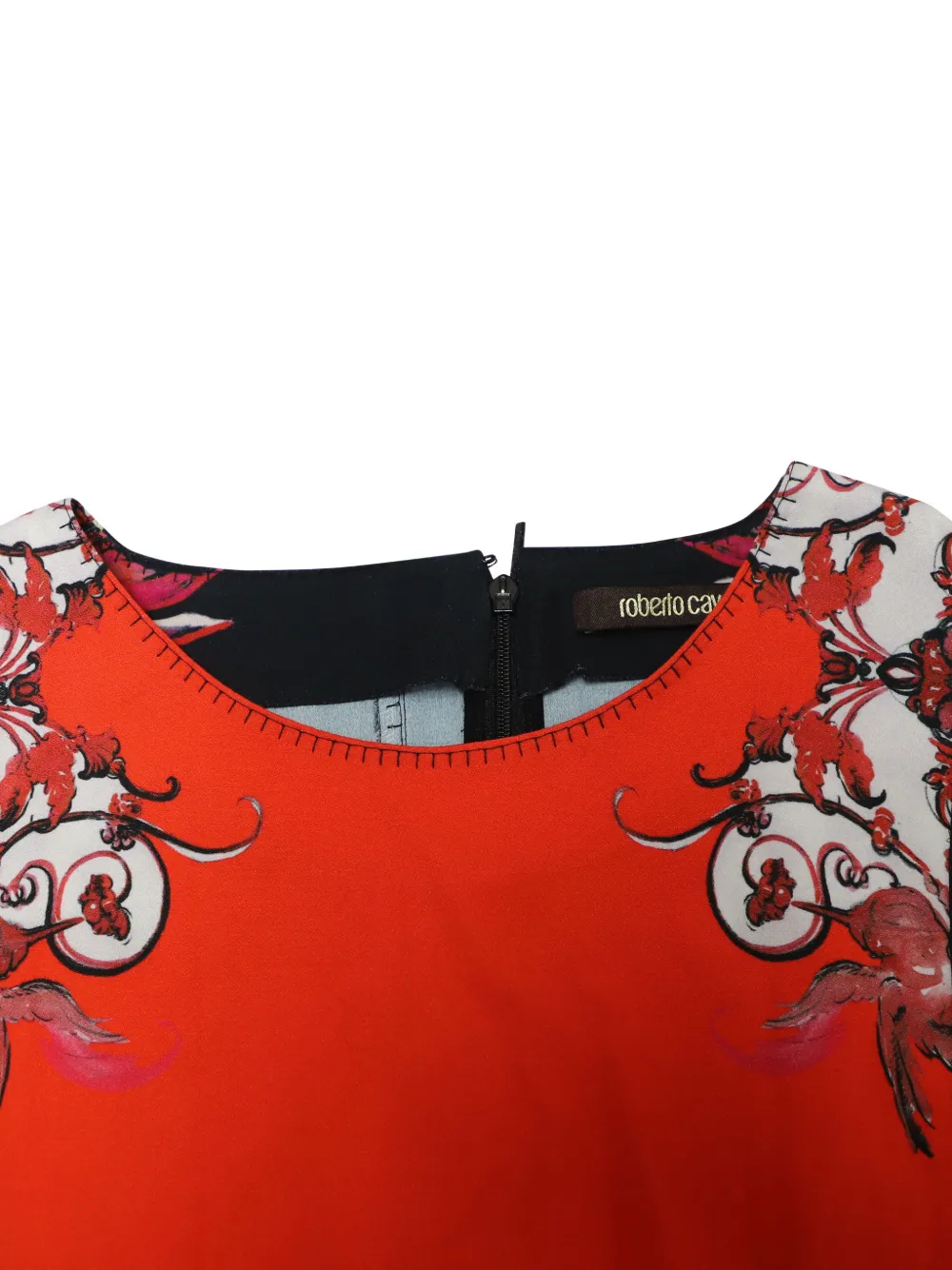Filigree-Print Sheath Midi Dress