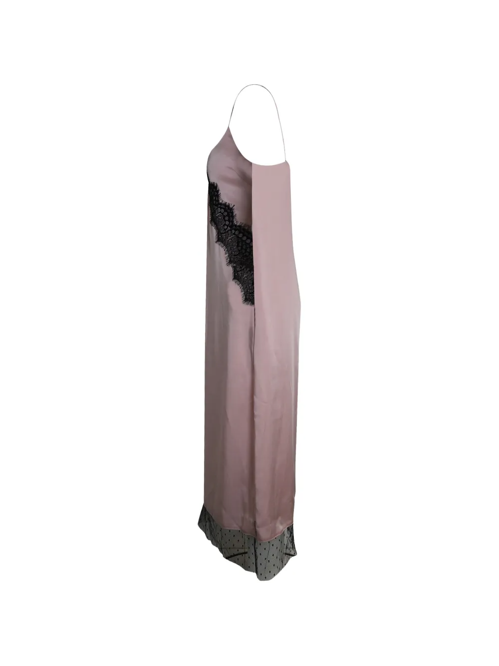 Lace-Trimmed Midi Dress