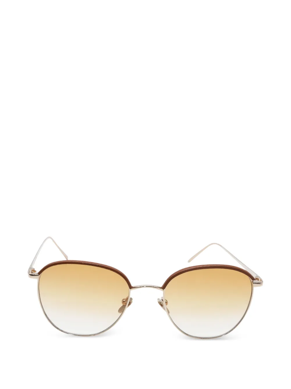Linda Farrow Raif C7 round-frame sunglasses - Oro