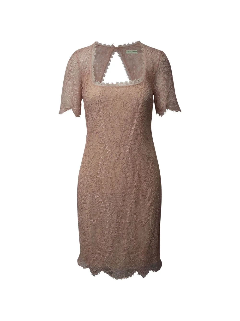 PUCCI Pre-Owned open-back lace midi dress - Rosa