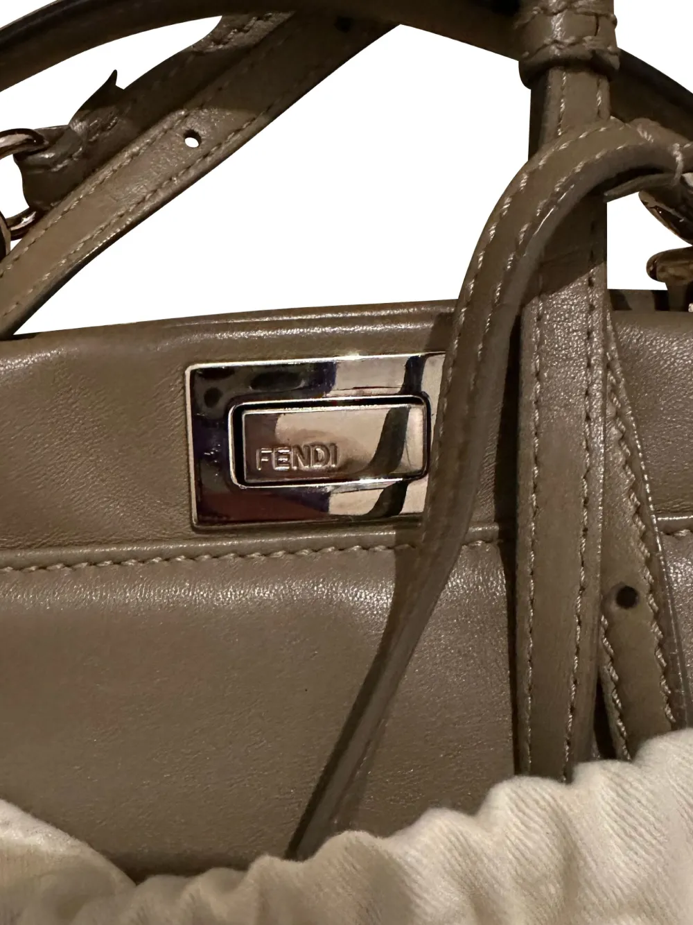Mini Peekaboo Leather Tote Bag
