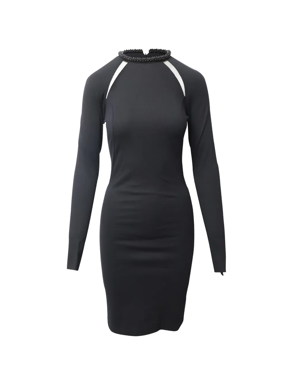 Stella McCartney Pre-Owned embellished collar midi dress - Nero