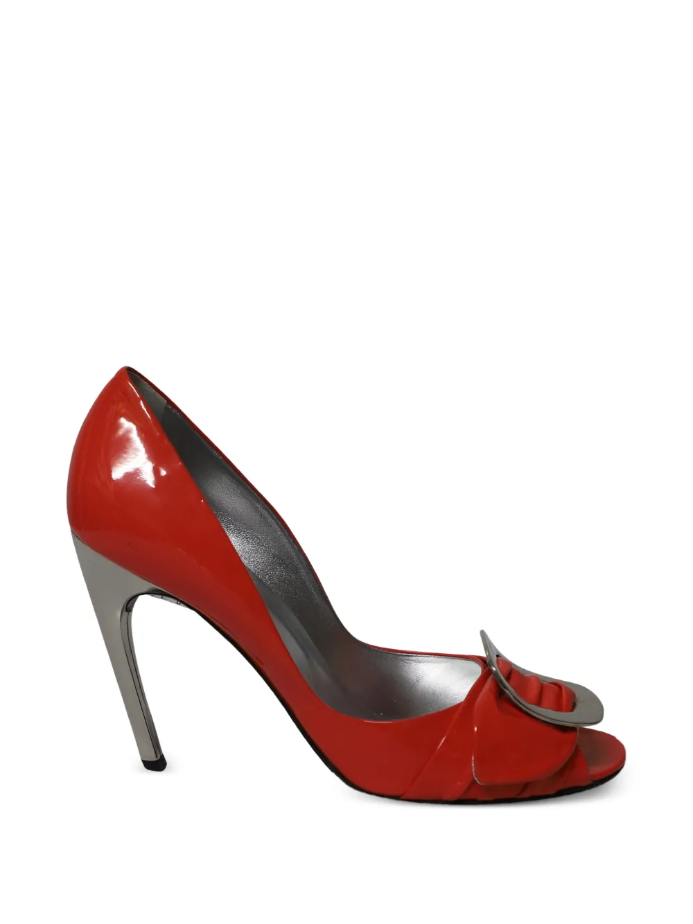 Roger Vivier Vintage Spuntata Gigi buckle leather pumps - Rot