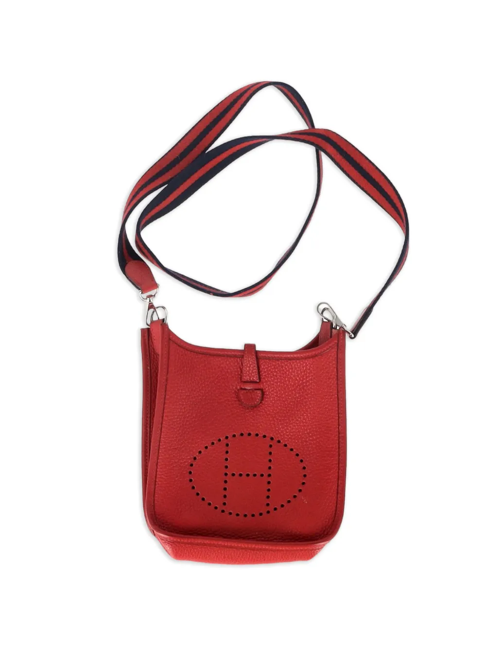 Hermès Pre-Owned Evelyn perforated leather bag - Rosso