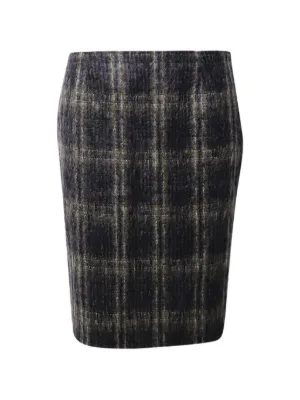 Jupe Crayon Femme Alexon, Pied-de-poule, Taille 14, Longueur Genou, état Parfait