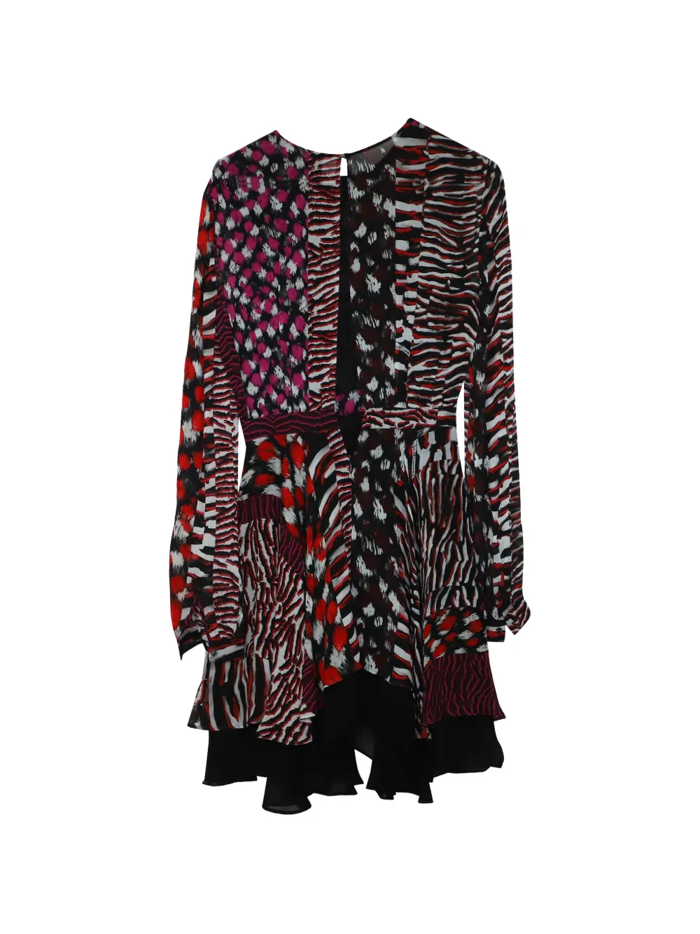 Animal-Print Long-Sleeve Dress