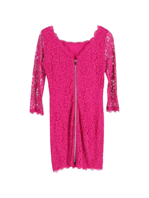 Diane Von Furstenberg Vintage Zarita Lace Mini Dress | Pink | FARFETCH UZ Diane Von Furstenberg Vintage Zarita Lace Mini Dress | Pink | FARFETCH UZ