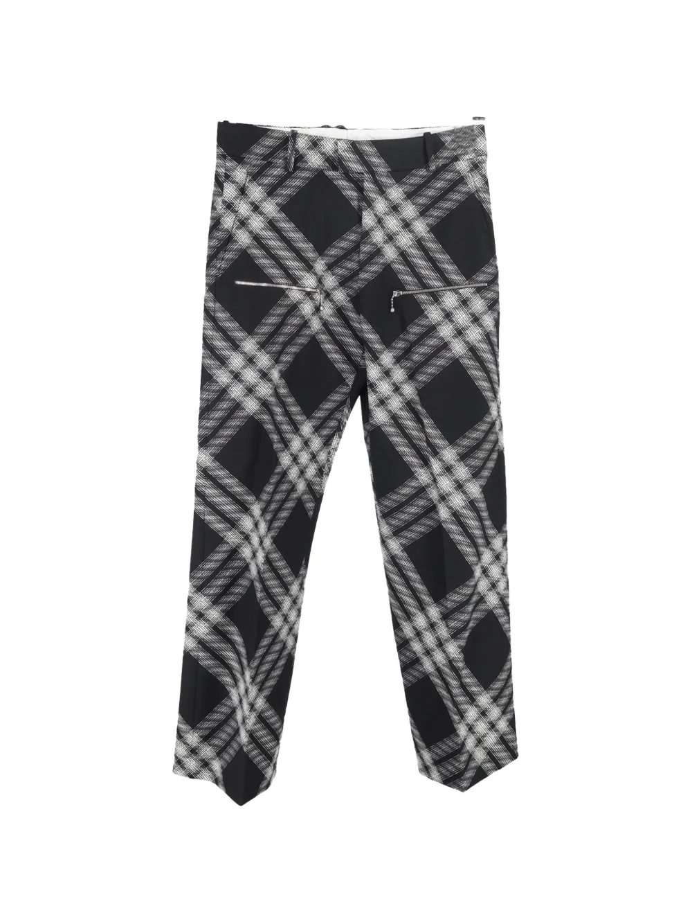 Burberry Pre-Owned checkered straight leg trousers - Nero