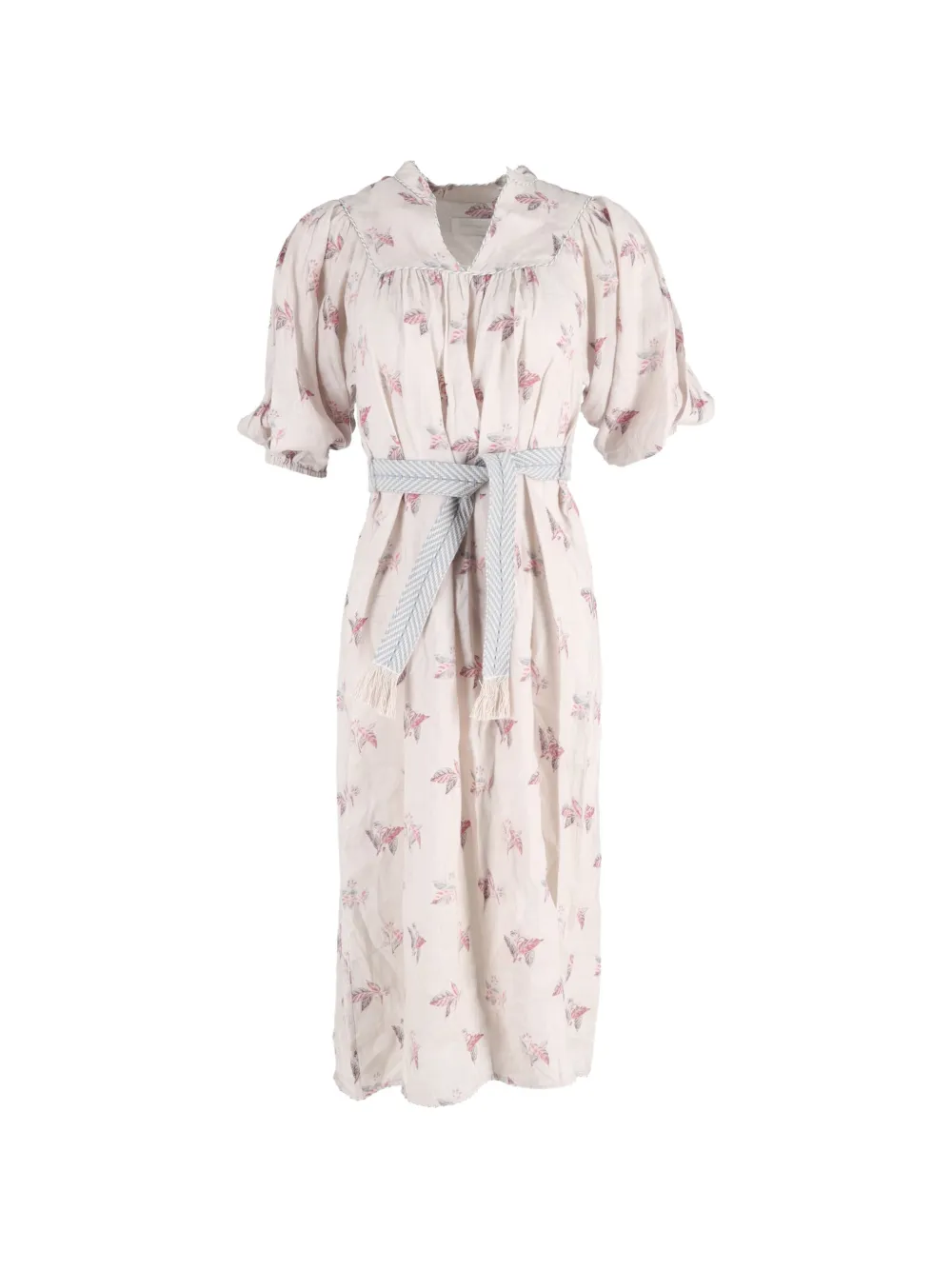 ZIMMERMANN floral-print V-neck midi dress - Rosa