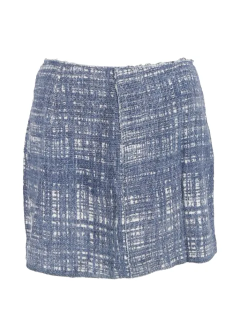 Prada Pre-Owned tweed-texture A-line mini skirt