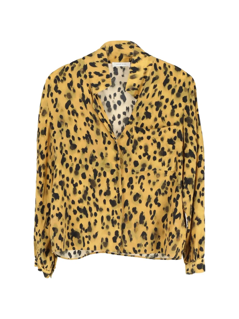 ANINE BING animal-printed buttoned shirt - Giallo