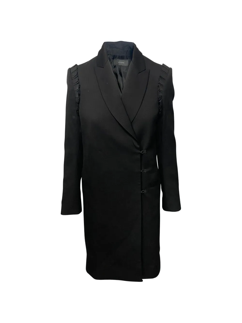 JOSEPH ruffled-detail coat - Nero