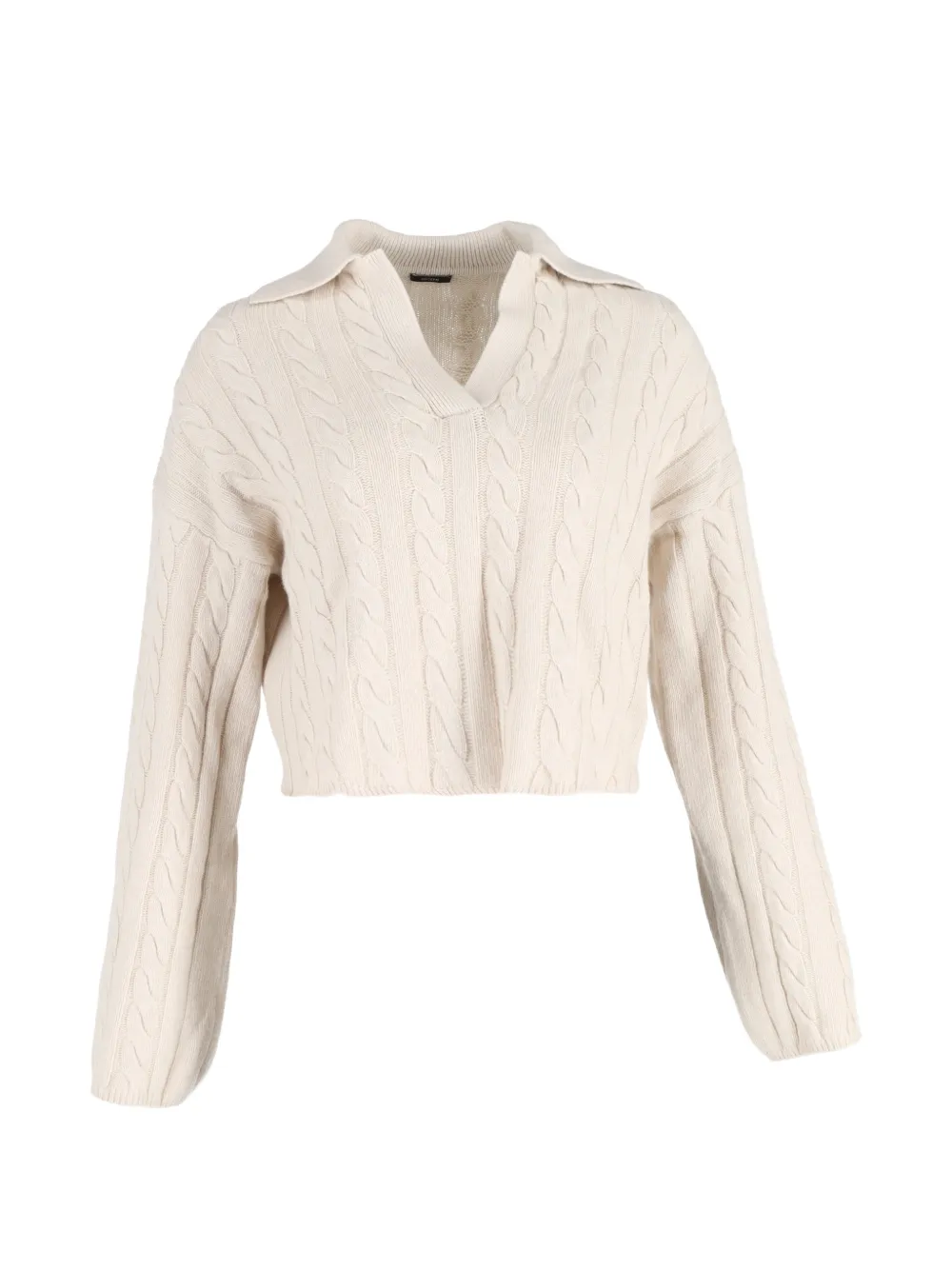 JOSEPH knit collared cropped sweater - Toni neutri