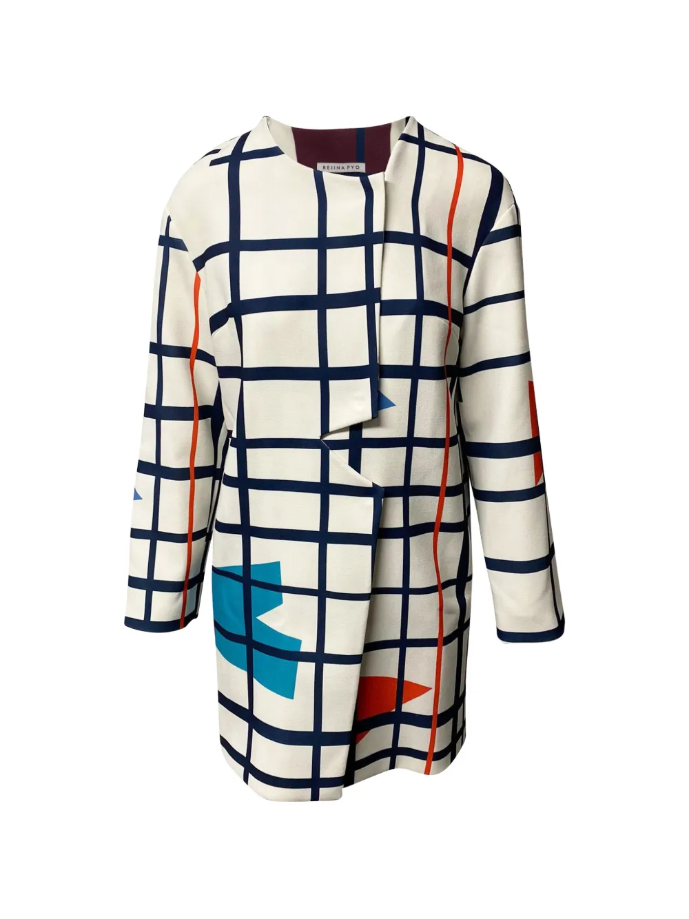Rejina Pyo geometric-print coat - Bianco